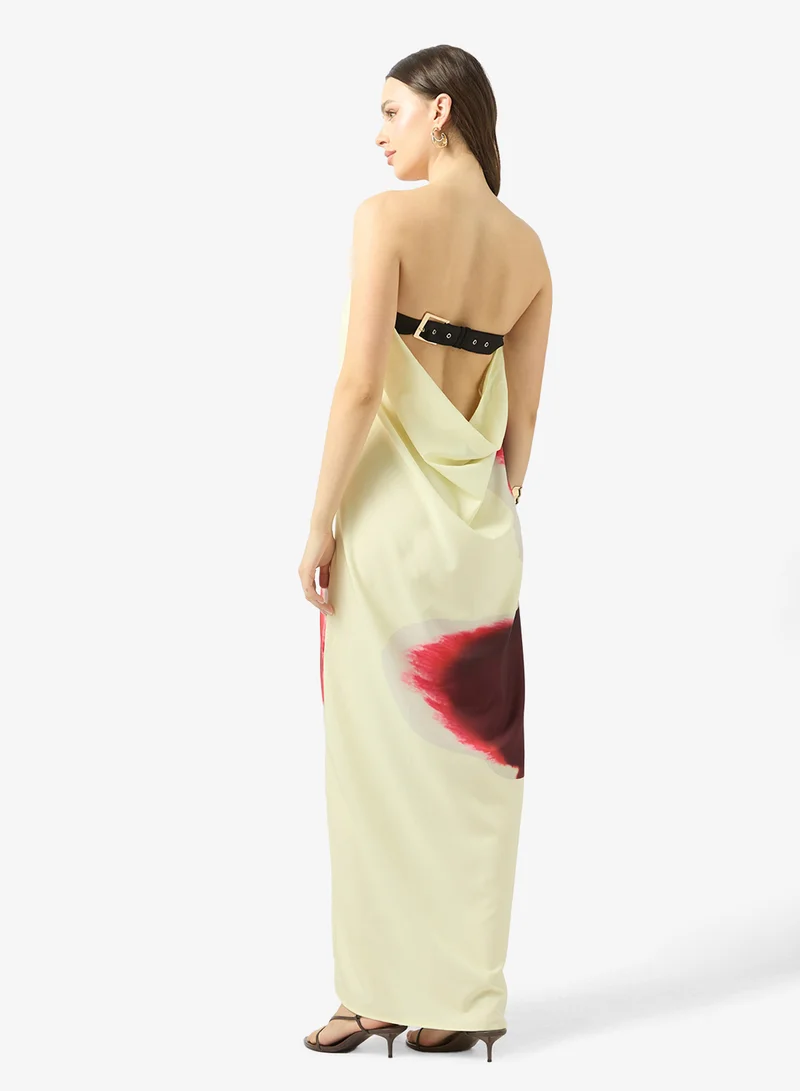 Ginger Bandeau Floral A Line Dress